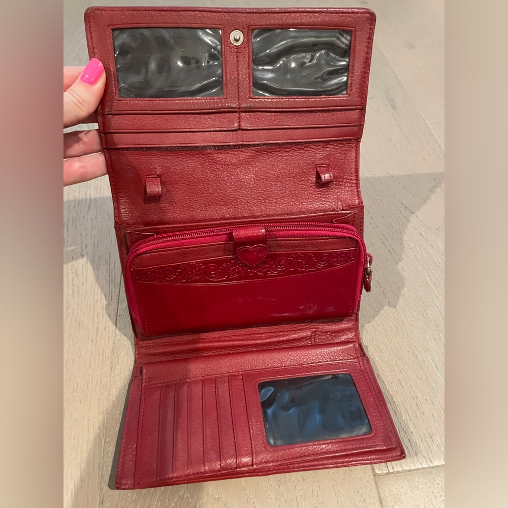 Brighton Red Heart Checkbook Wallet - Picture 3 of 4